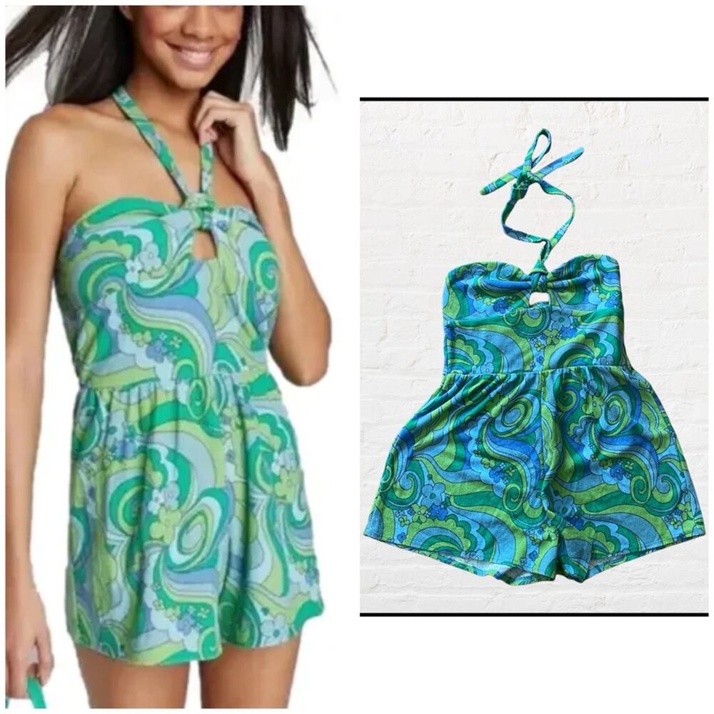 NEW Wild Fable terry cloth halter style romper